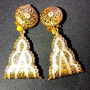 Spain Enamel vintage earrings
